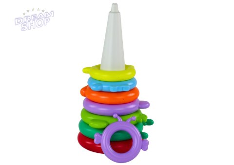 Piramidka Żyrafa Układanka 13 Kółek Kolorowa 43cm x 18cm x 18cm Piramidka Żyrafa Układanka 13 Kółek Kolorowa 43cm x 18cm x 18cm