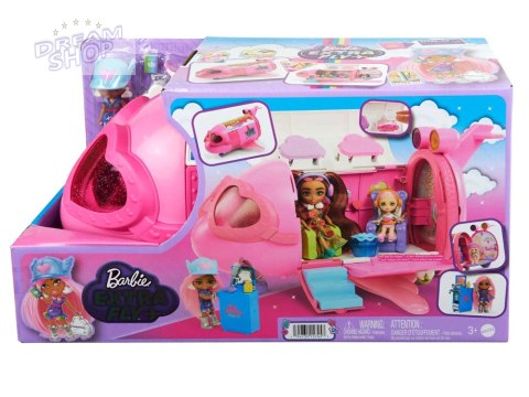 Różowy tęczowy samolot Barbie Extra Fly Minis lalka pilotka ZA5092 Różowy tęczowy samolot Barbie Extra Fly Minis lalka pilotka ZA5092