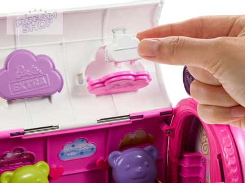 Różowy tęczowy samolot Barbie Extra Fly Minis lalka pilotka ZA5092 Różowy tęczowy samolot Barbie Extra Fly Minis lalka pilotka ZA5092