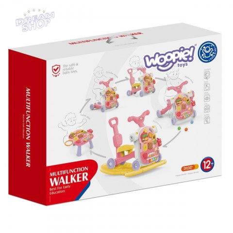 WOOPIE BABY Chodzik 5w1 Multifunkcyjny Różowy 1+ WOOPIE BABY Chodzik 5w1 Multifunkcyjny Różowy 1+
