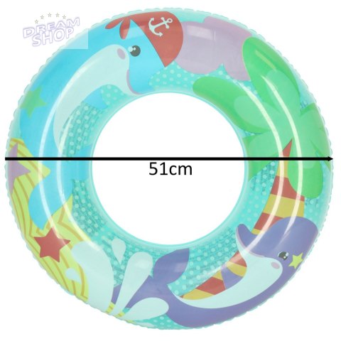 BESTWAY 36113 Koło dmuchane kółko 51cm delfiny 2-4 lata