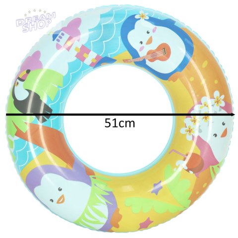 BESTWAY 36113 Koło dmuchane kółko 51cm pingwiny 2-4 lata BESTWAY 36113 Koło dmuchane kółko 51cm pingwiny 2-4 lata