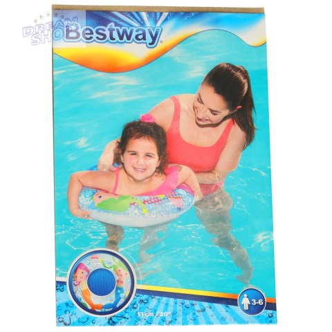 BESTWAY 36113 Koło dmuchane kółko 51cm syreny 2-4 lata