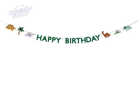 Baner Happy Birthday Dino 3m Baner Happy Birthday Dino 3m