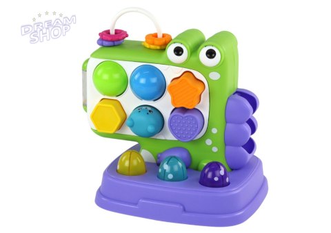 Dinozaur Panel Edukacyjny Whac-A-Mole Sorter Gra Dla Dzieci Fioletowy