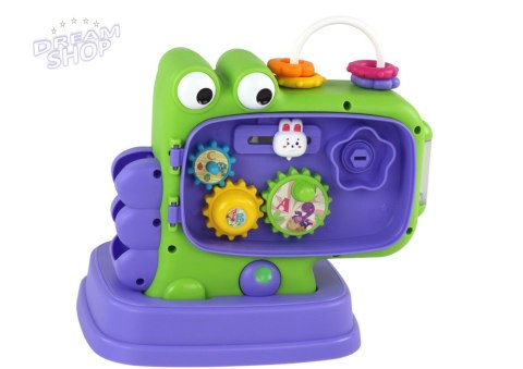 Dinozaur Panel Edukacyjny Whac-A-Mole Sorter Gra Dla Dzieci Fioletowy