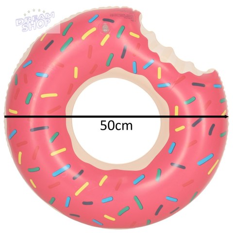 Koło Dmuchane dziecięce Donut 50cm różowe Koło Dmuchane dziecięce Donut 50cm różowe
