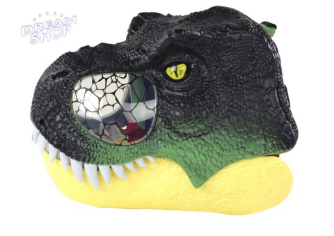 Maska Dinozaura Regulowana Opaska Światła Dźwięki Czarna Maska Dinozaura Regulowana Opaska Światła Dźwięki Czarna