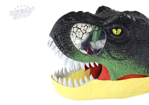 Maska Dinozaura Regulowana Opaska Światła Dźwięki Czarna Maska Dinozaura Regulowana Opaska Światła Dźwięki Czarna