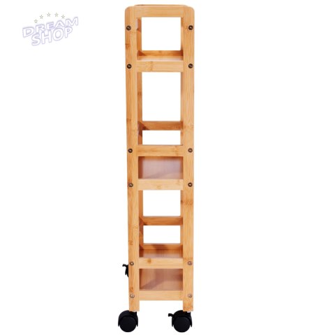 Regał na kółkach INAKI 3 poziomy natural Regał na kółkach INAKI 3 poziomy natural
