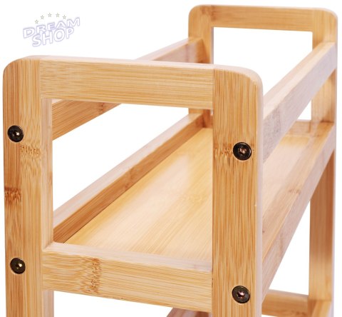 Regał na kółkach INAKI 3 poziomy natural Regał na kółkach INAKI 3 poziomy natural