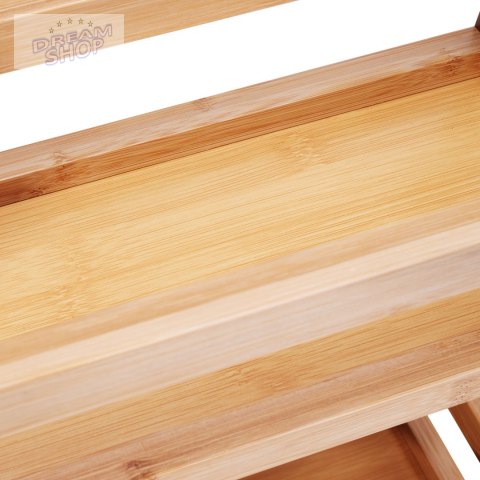 Regał na kółkach INAKI 3 poziomy natural Regał na kółkach INAKI 3 poziomy natural