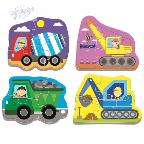 Puzzle Baby pojazdy na budowie Trefl 36072 Puzzle Baby pojazdy na budowie Trefl 36072