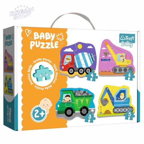 Puzzle Baby pojazdy na budowie Trefl 36072 Puzzle Baby pojazdy na budowie Trefl 36072