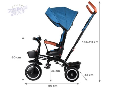 Rowerek dziecięcy trójkołowy Tiny Bike 3w1 z daszkiem OBRACANY SP0650 Rowerek dziecięcy trójkołowy Tiny Bike 3w1 z daszkiem OBRACANY SP0650