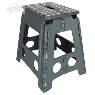 Stołek taboret składany antypoślizgowy 39cm ciemny szary