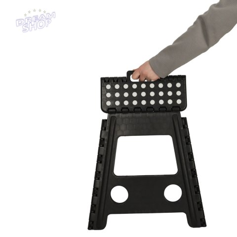 Stołek taboret składany antypoślizgowy 39cm czarny