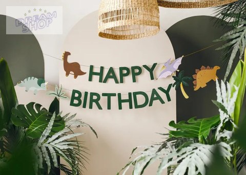 Baner Happy Birthday Dino 3m Baner Happy Birthday Dino 3m
