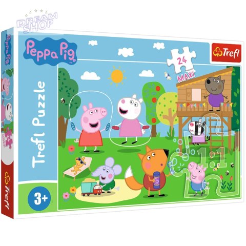 Puzzle Trefl Świnka Peppa 24 el. 24 Maxi Zabawy na polanie 14342