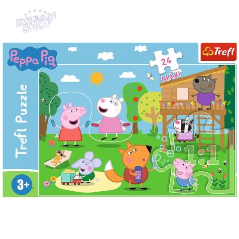 Puzzle Trefl Świnka Peppa 24 el. 24 Maxi Zabawy na polanie 14342 Puzzle Trefl Świnka Peppa 24 el. 24 Maxi Zabawy na polanie 14342