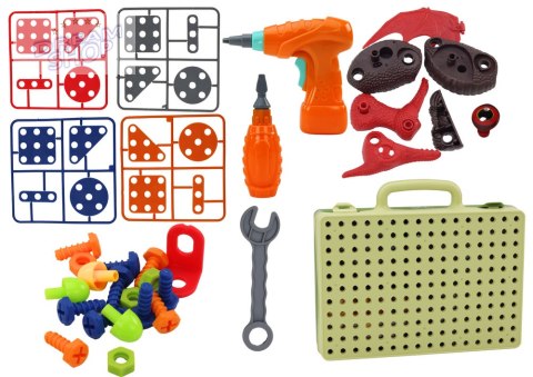 Klocki Puzzle Konstrukcyjne 3D DIY Dinozaury Rozkręcanie Wiertarka Klocki Puzzle Konstrukcyjne 3D DIY Dinozaury Rozkręcanie Wiertarka