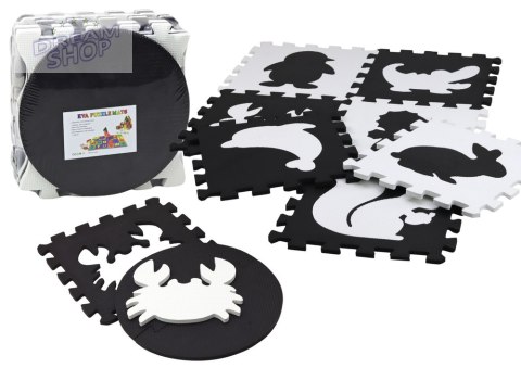 Miękkie Puzzle Mata Kontrastowa Edukacyjna Pianka EVA Czarno-Białe 19 ele. Miękkie Puzzle Mata Kontrastowa Edukacyjna Pianka EVA Czarno-Białe 19 ele.