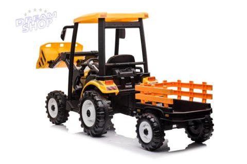 Traktor Na Akumulator Z Przyczepą Hercules Żółty 24V Traktor Na Akumulator Z Przyczepą Hercules Żółty 24V