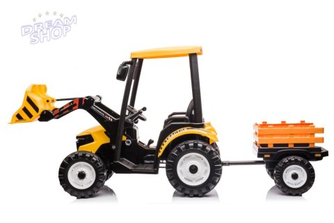 Traktor Na Akumulator Z Przyczepą Hercules Żółty 24V Traktor Na Akumulator Z Przyczepą Hercules Żółty 24V