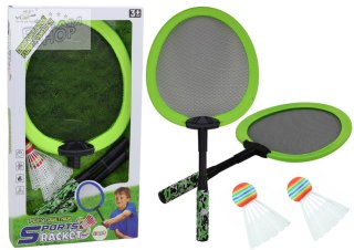 Zestaw 2 Rakietek Do Badmintona Paletki 2 Lotki Badminton Zielony