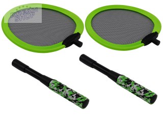 Zestaw 2 Rakietek Do Badmintona Paletki 2 Lotki Badminton Zielony