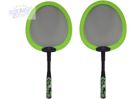 Zestaw 2 Rakietek Do Badmintona Paletki 2 Lotki Badminton Zielony