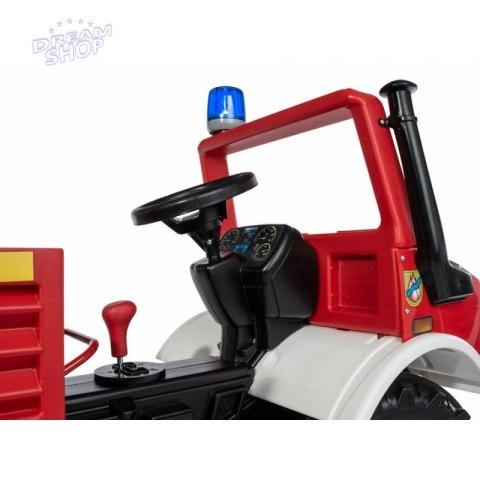 Rolly Toys Unimog Mercedes Benz Samochód na pedały Straż + Kogut Rolly Toys Unimog Mercedes Benz Samochód na pedały Straż + Kogut