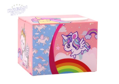 Skarbonka Jednorożec Nauka Oszczędzania Unicorn Różowy Melodia