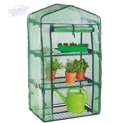 Szklarnia balkonowa ogrodowa warzywniak z trzema półkami na kwiaty 69 x 49 x 125 cm Szklarnia balkonowa ogrodowa warzywniak z trzema półkami na kwiaty 69 x 49 x 125 cm