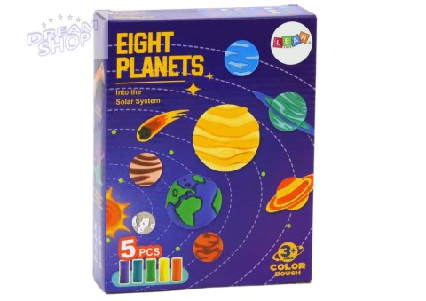Zestaw Plastyczny Ciastolina 8 Planet Foremki 5 Kolorów Zestaw Plastyczny Ciastolina 8 Planet Foremki 5 Kolorów