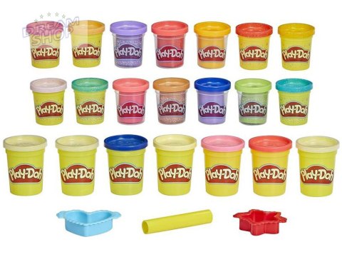 Hasbro Ciastolina brokatowa Play-Doh 21 kolorów + foremki ZA5120 Hasbro Ciastolina brokatowa Play-Doh 21 kolorów + foremki ZA5120