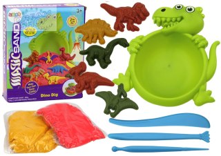 Magiczny Piasek Kinetyczny Dinozaury Foremki 6szt