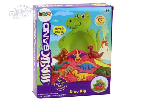Magiczny Piasek Kinetyczny Dinozaury Foremki 6szt