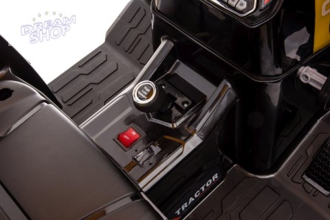 Pojazd MEGA Traktor D68 Z Przyczepką Żółty Pojazd MEGA Traktor D68 Z Przyczepką Żółty