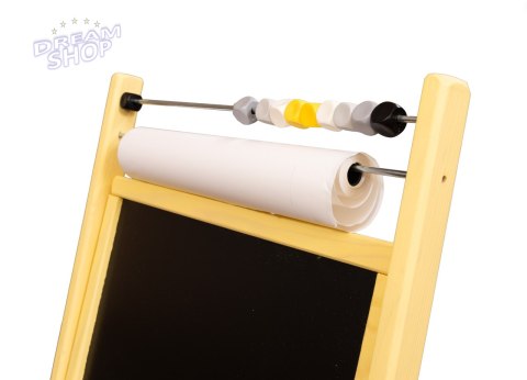 Tablica suchościeralna kredowa dwustronna z liczydłem półką popielaty 46 x 43 x 89 cm Tablica suchościeralna kredowa dwustronna z liczydłem półką popielaty 46 x 43 x 89 cm