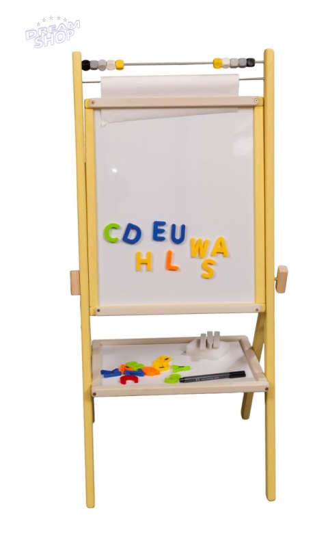 Tablica suchościeralna kredowa dwustronna z liczydłem półką popielaty 46 x 43 x 89 cm Tablica suchościeralna kredowa dwustronna z liczydłem półką popielaty 46 x 43 x 89 cm