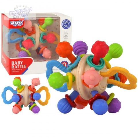 WOOPIE BABY Kolorowa Grzechotka w Kształcie Piłki 0m+ WOOPIE BABY Kolorowa Grzechotka w Kształcie Piłki 0m+
