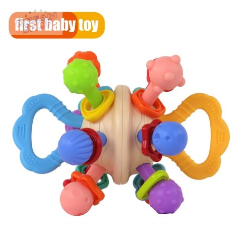 WOOPIE BABY Kolorowa Grzechotka w Kształcie Piłki 0m+ WOOPIE BABY Kolorowa Grzechotka w Kształcie Piłki 0m+