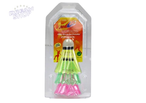 Zestaw Lotki Do Badmintona 3szt Klasyczne Kolorowe