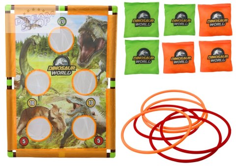 Gra Zręcznościowa Rzut Woreczkiem Obręczą 2w1 Plansza Dinozaury Gra Zręcznościowa Rzut Woreczkiem Obręczą 2w1 Plansza Dinozaury