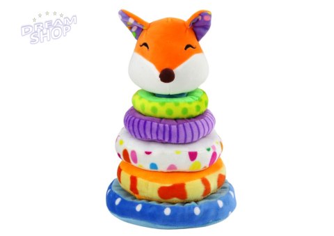 Piramidka Pluszowa Lis Maskotka Edukacyjna Kolorowa 27 cm Piramidka Pluszowa Lis Maskotka Edukacyjna Kolorowa 27 cm
