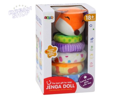 Piramidka Pluszowa Lis Maskotka Edukacyjna Kolorowa 27 cm Piramidka Pluszowa Lis Maskotka Edukacyjna Kolorowa 27 cm
