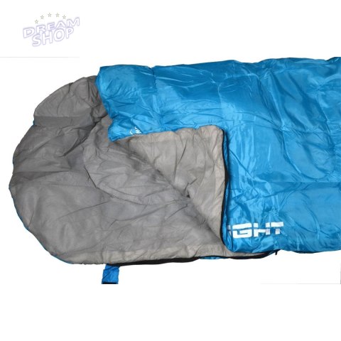 ŚPIWÓR TURYSTYCZNY LIGHT 200X70CM BŁĘKITNY ENERO CAMP