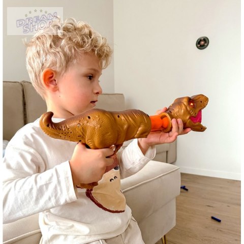 WOOPIE Pistolet na Piłki Kulki Piankowe i Strzałki Wyrzutnia Automatyczna Dinozaur 12 el. WOOPIE Pistolet na Piłki Kulki Piankowe i Strzałki Wyrzutnia Automatyczna Dinozaur 12 el.