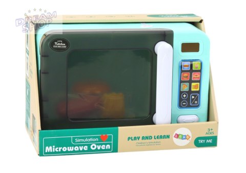 Kuchenka Mikrofalowa Mikrofala Zabawkowa Turkusowa Dodatki Kuchenka Mikrofalowa Mikrofala Zabawkowa Turkusowa Dodatki